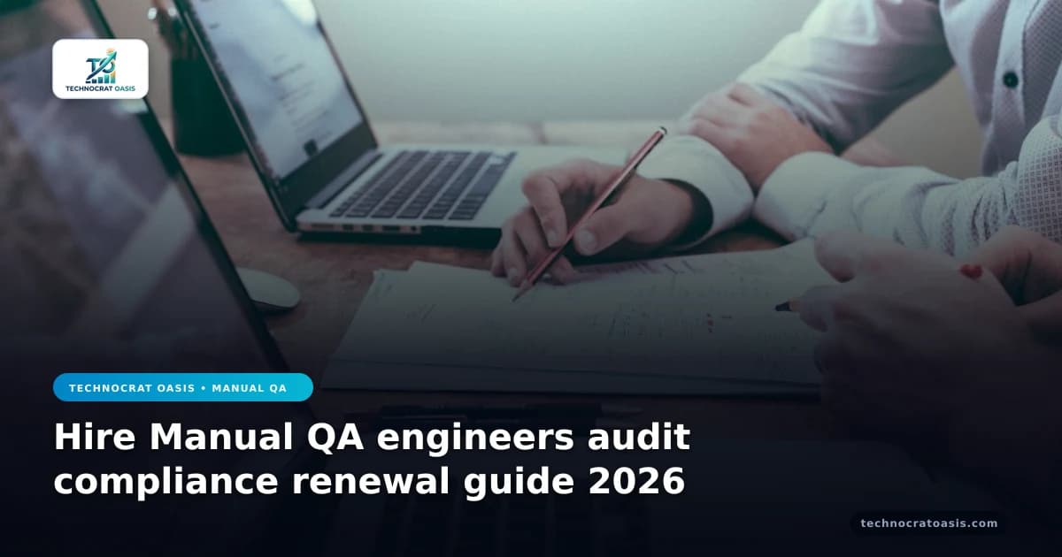 Hire Manual QA engineers audit compliance renewal guide 2026