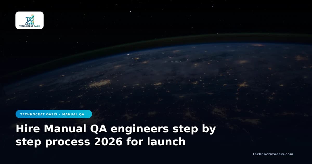 Hire Manual QA engineers step by step process 2026 for launch