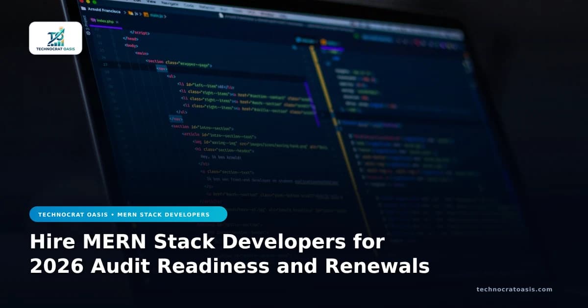 Hire MERN Stack Developers for 2026 Audit Readiness and Renewals