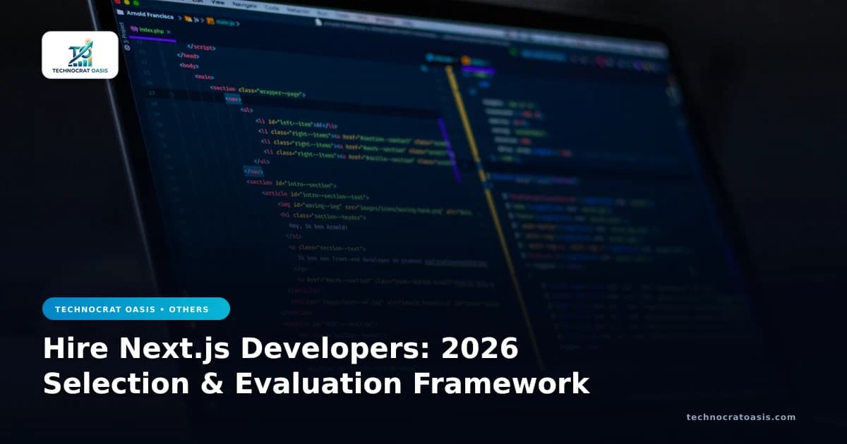 Hire Next.js Developers: 2026 Selection & Evaluation Framework