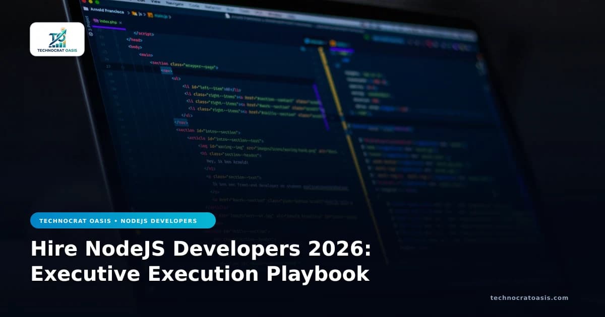 Hire NodeJS Developers 2026: Executive Execution Playbook