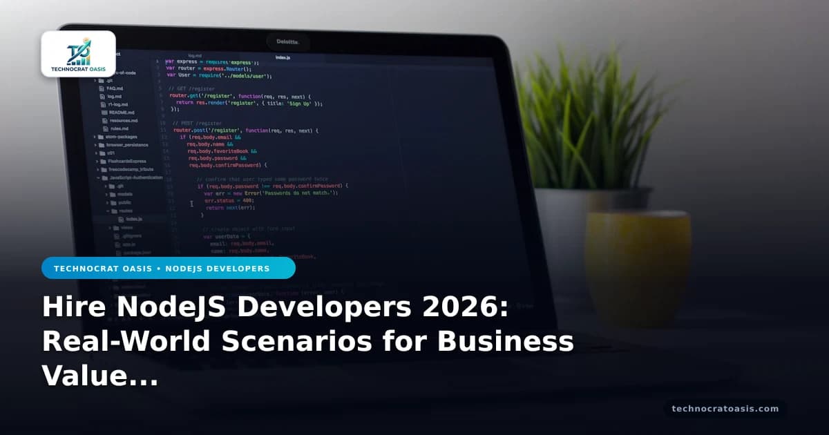 Hire NodeJS Developers 2026: Real-World Scenarios for Business Value & Efficiency