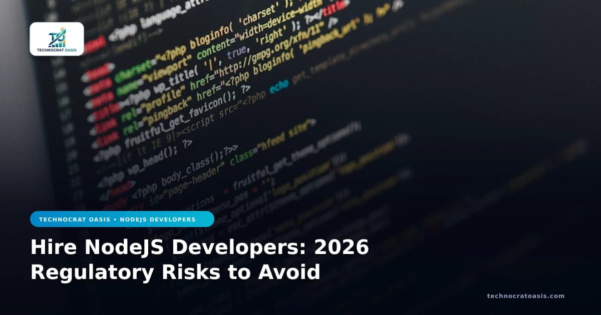 Hire NodeJS Developers: 2026 Regulatory Risks to Avoid
