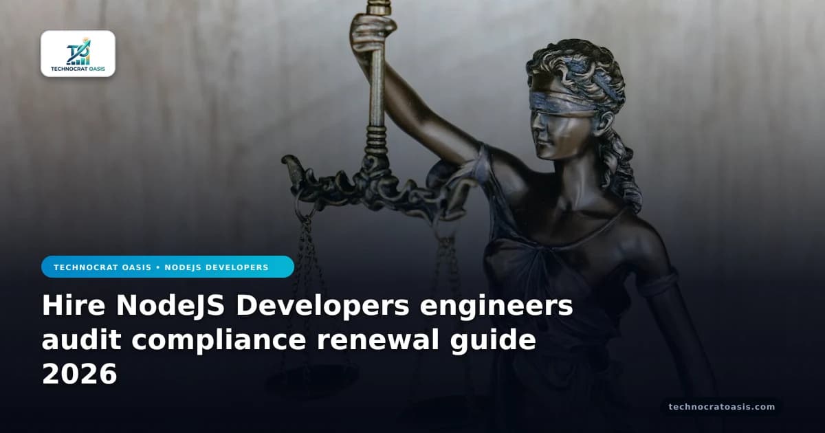 Hire NodeJS Developers engineers audit compliance renewal guide 2026