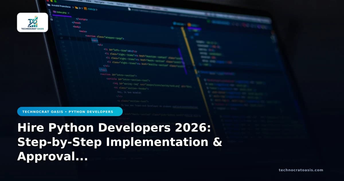 Hire Python Developers 2026: Step-by-Step Implementation & Approval Roadmap