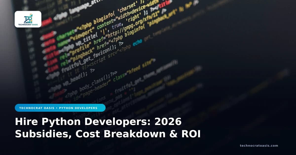 Hire Python Developers: 2026 Subsidies, Cost Breakdown & ROI