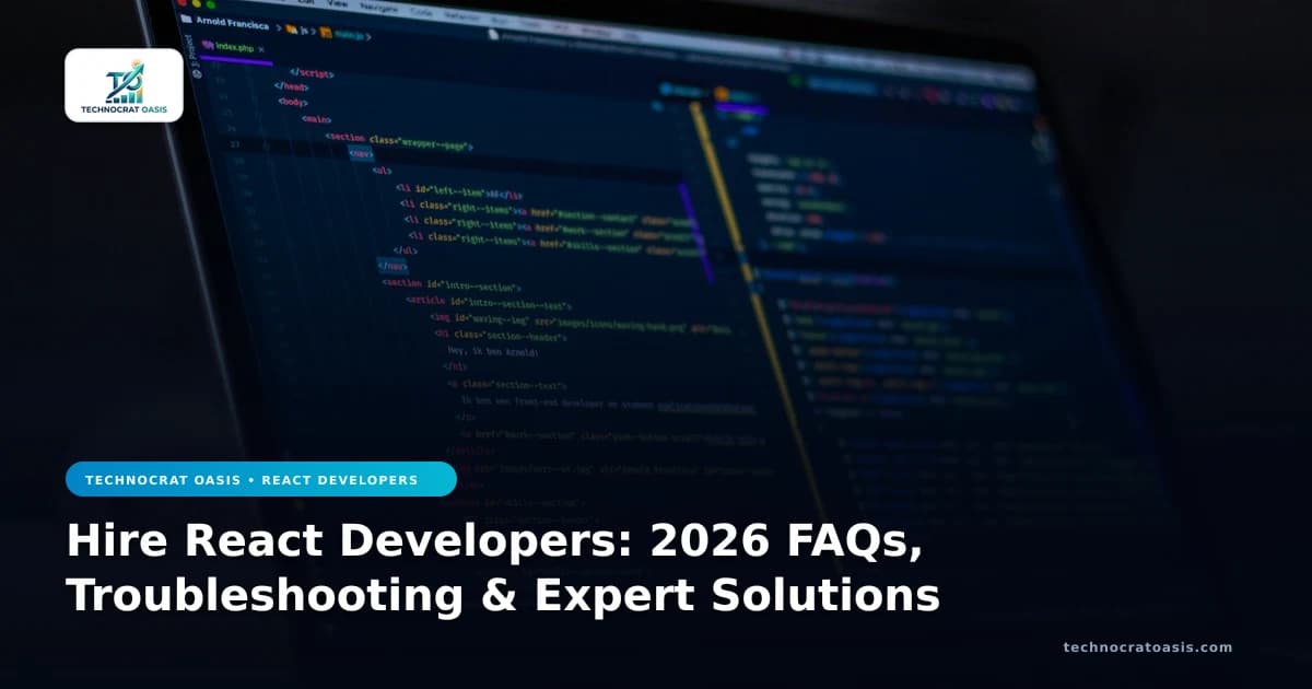 Hire React Developers: 2026 FAQs, Troubleshooting & Expert Solutions