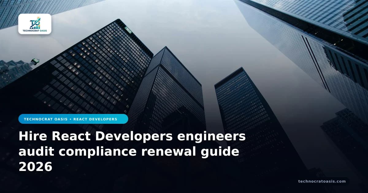 Hire React Developers engineers audit compliance renewal guide 2026