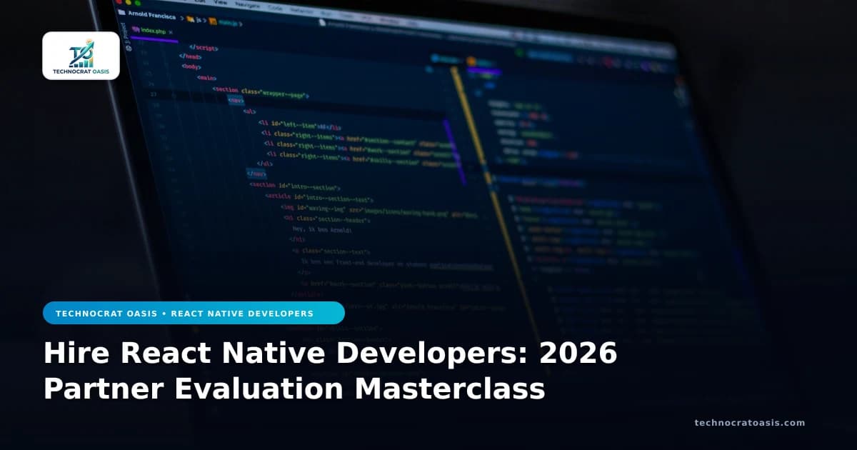 Hire React Native Developers: 2026 Partner Evaluation Masterclass