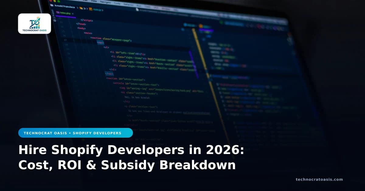 Hire Shopify Developers in 2026: Cost, ROI & Subsidy Breakdown