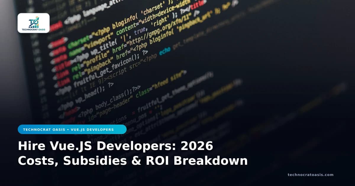 Hire Vue.JS Developers: 2026 Costs, Subsidies & ROI Breakdown