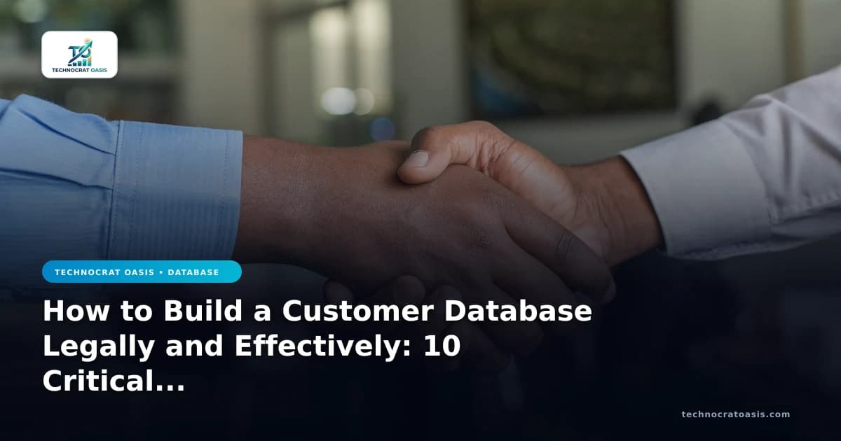How to Build a Customer Database Legally and Effectively: 10 Critical Pitfalls