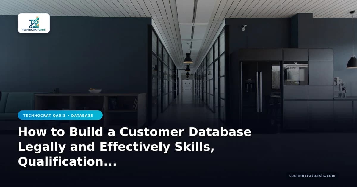 How to Build a Customer Database Legally and Effectively Skills, Qualification Criteria