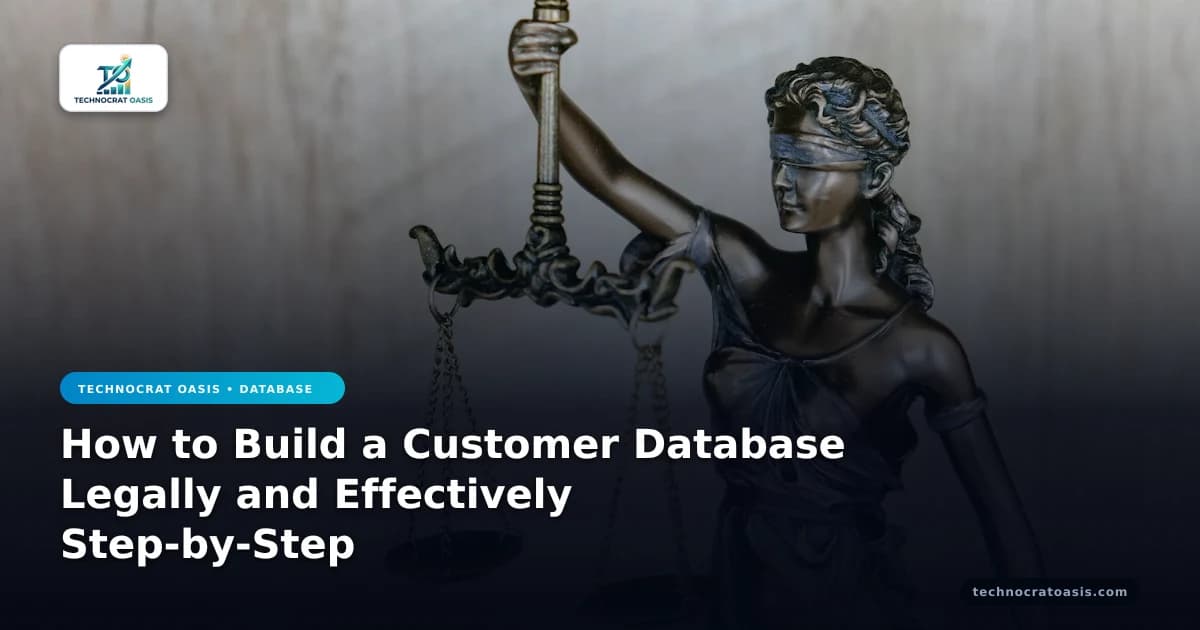 How to Build a Customer Database Legally and Effectively Step-by-Step