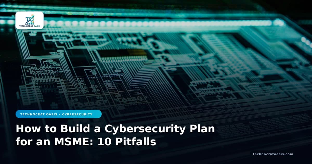 How to Build a Cybersecurity Plan for an MSME: 10 Pitfalls