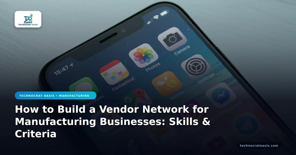 How to Build a Vendor Network for Manufacturing Businesses: Skills & Criteria