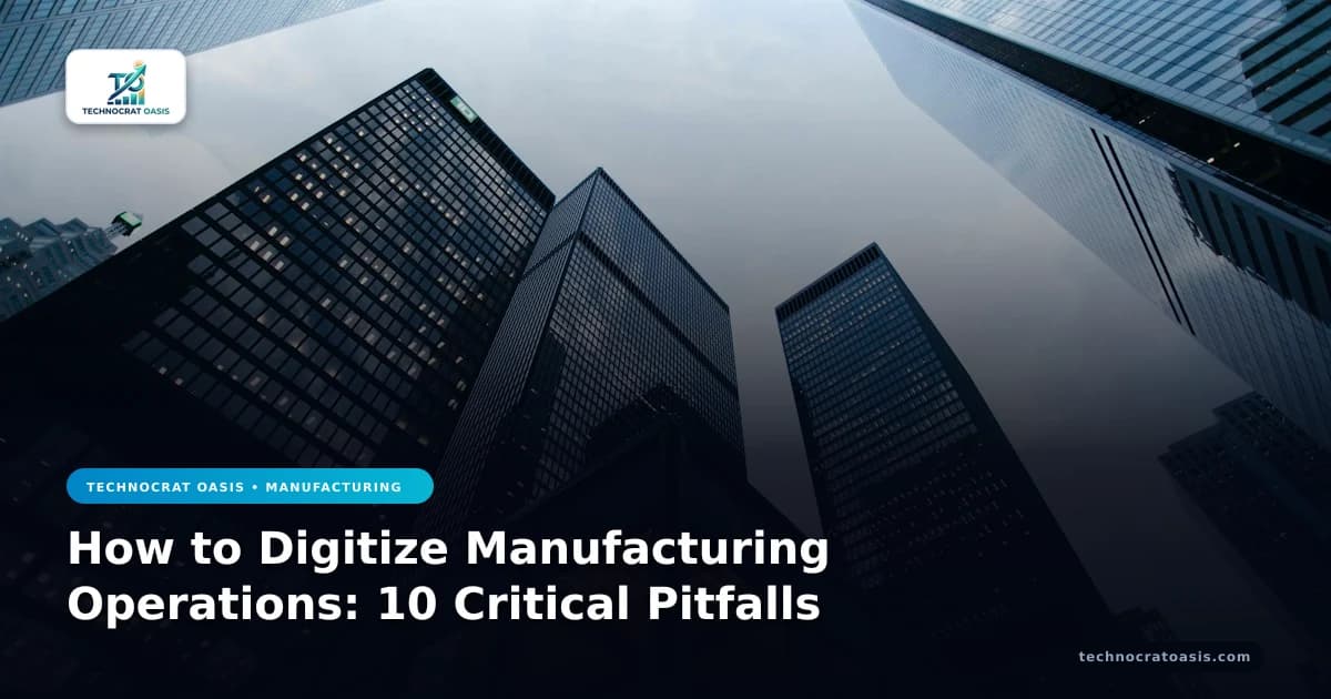 How to Digitize Manufacturing Operations: 10 Critical Pitfalls