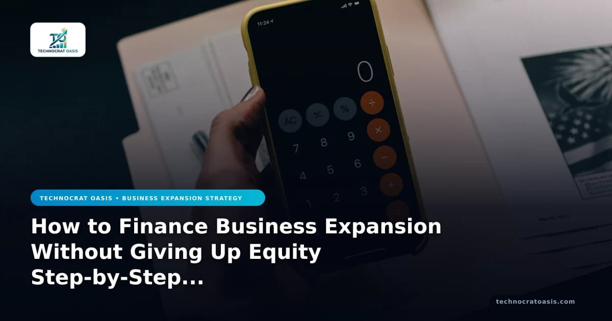 How to Finance Business Expansion Without Giving Up Equity Step-by-Step Implementation