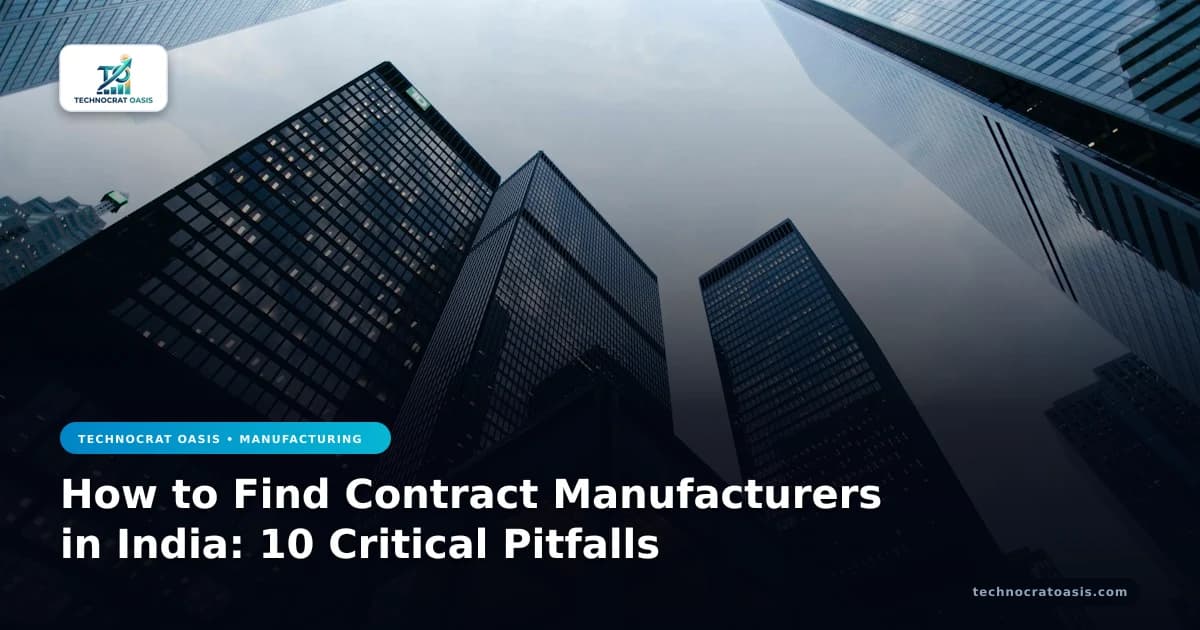 How to Find Contract Manufacturers in India: 10 Critical Pitfalls