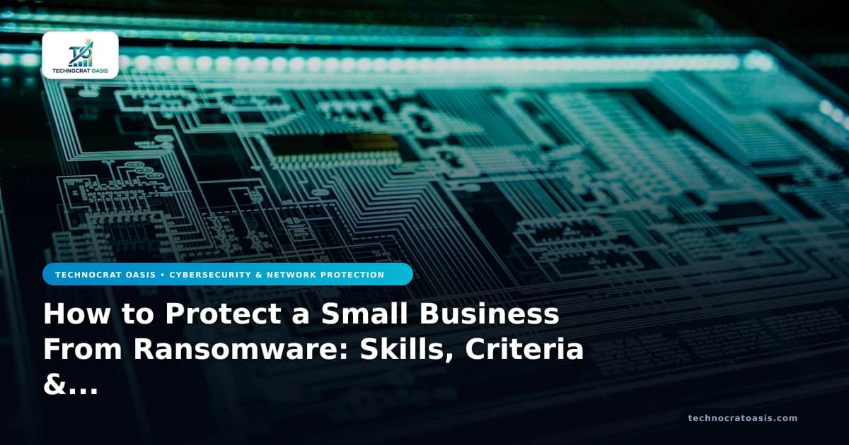 How to Protect a Small Business From Ransomware: Skills, Criteria & Evaluation