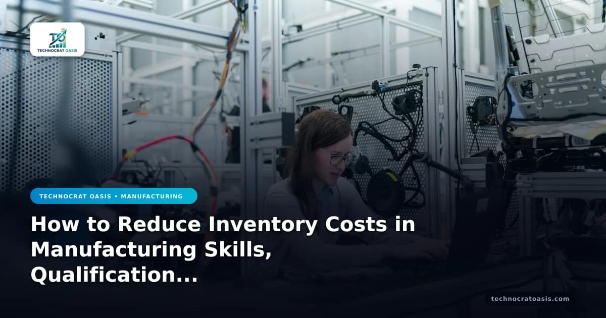 How to Reduce Inventory Costs in Manufacturing Skills, Qualification Criteria