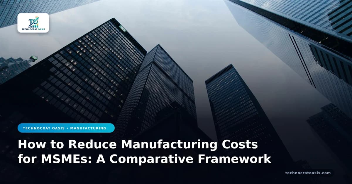 How to Reduce Manufacturing Costs for MSMEs: A Comparative Framework
