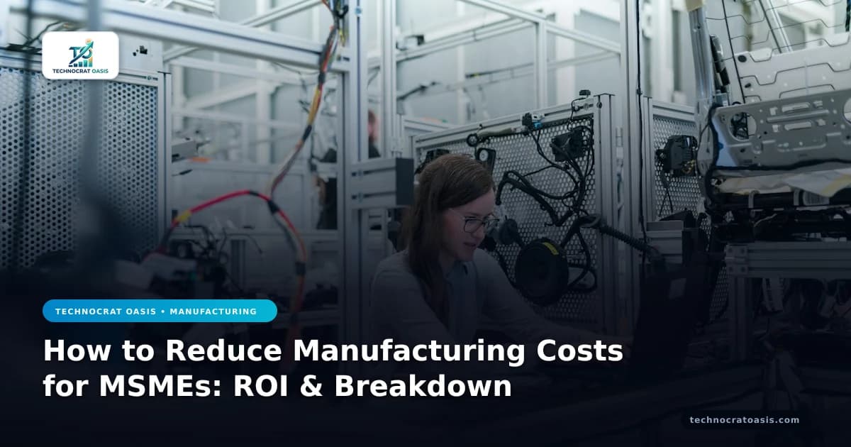 How to Reduce Manufacturing Costs for MSMEs: ROI & Breakdown