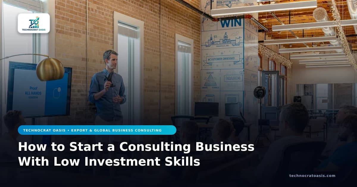 How to Start a Consulting Business With Low Investment Skills