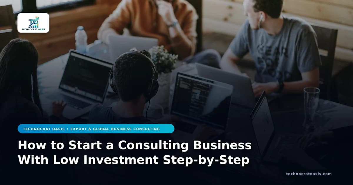 How to Start a Consulting Business With Low Investment Step-by-Step