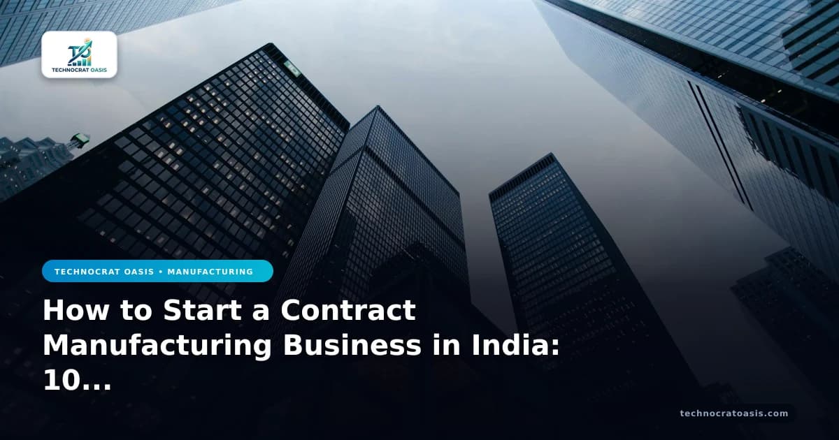 How to Start a Contract Manufacturing Business in India: 10 Critical Pitfalls