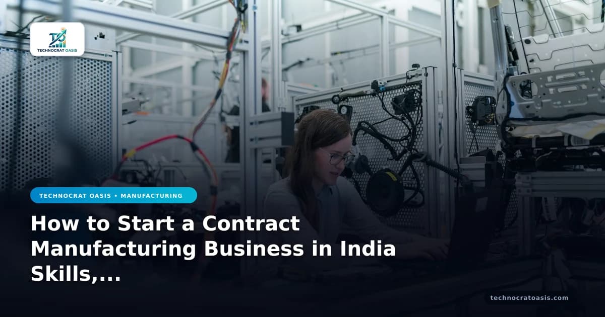 How to Start a Contract Manufacturing Business in India Skills, Qualification Criteria