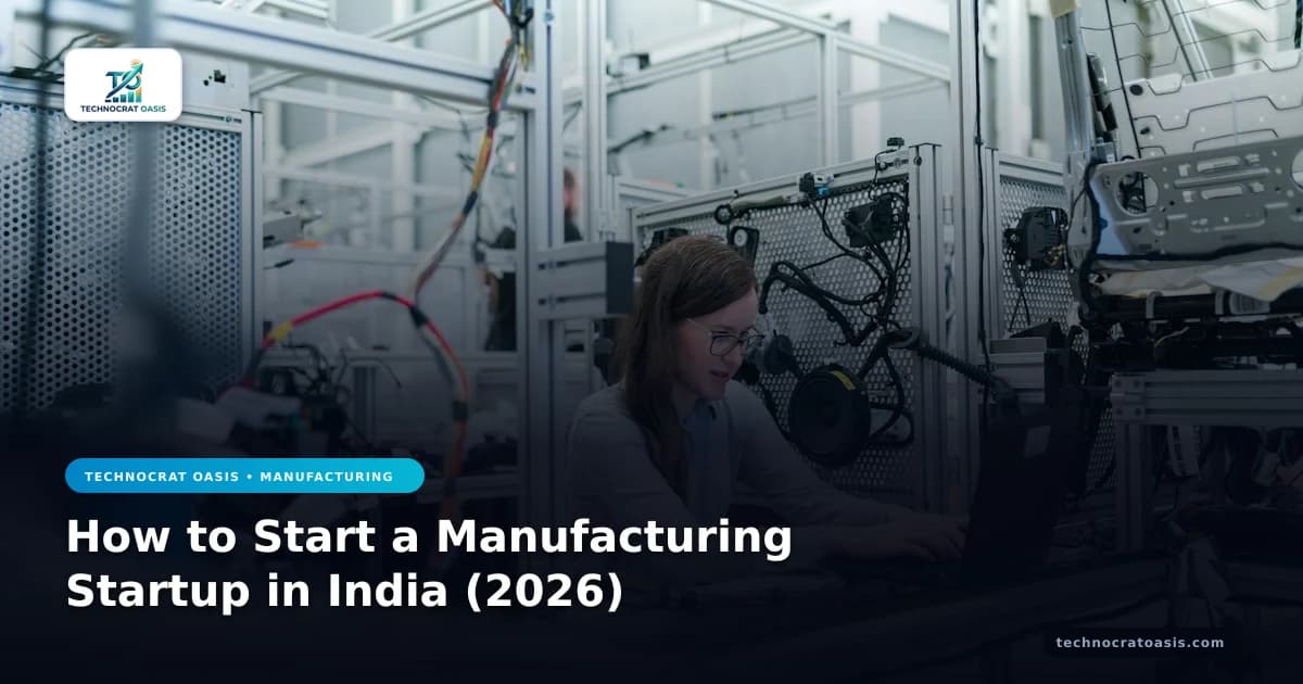 How to Start a Manufacturing Startup in India (2026)