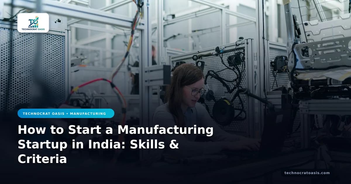 How to Start a Manufacturing Startup in India: Skills & Criteria