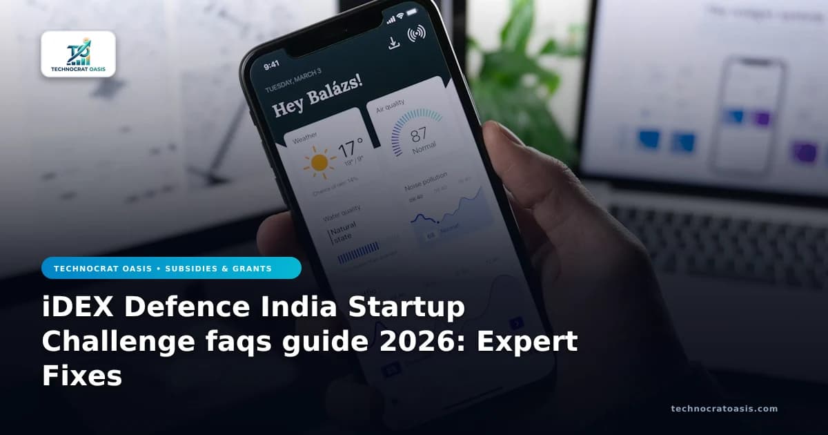 iDEX Defence India Startup Challenge faqs guide 2026: Expert Fixes