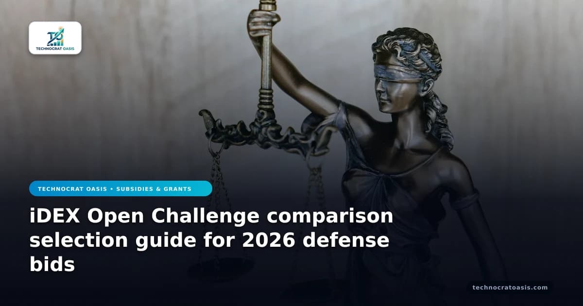 iDEX Open Challenge comparison selection guide for 2026 defense bids