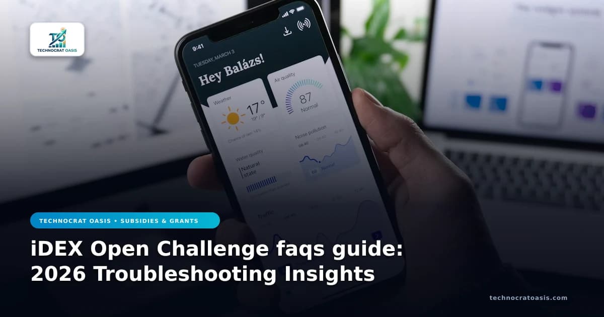 iDEX Open Challenge faqs guide: 2026 Troubleshooting Insights