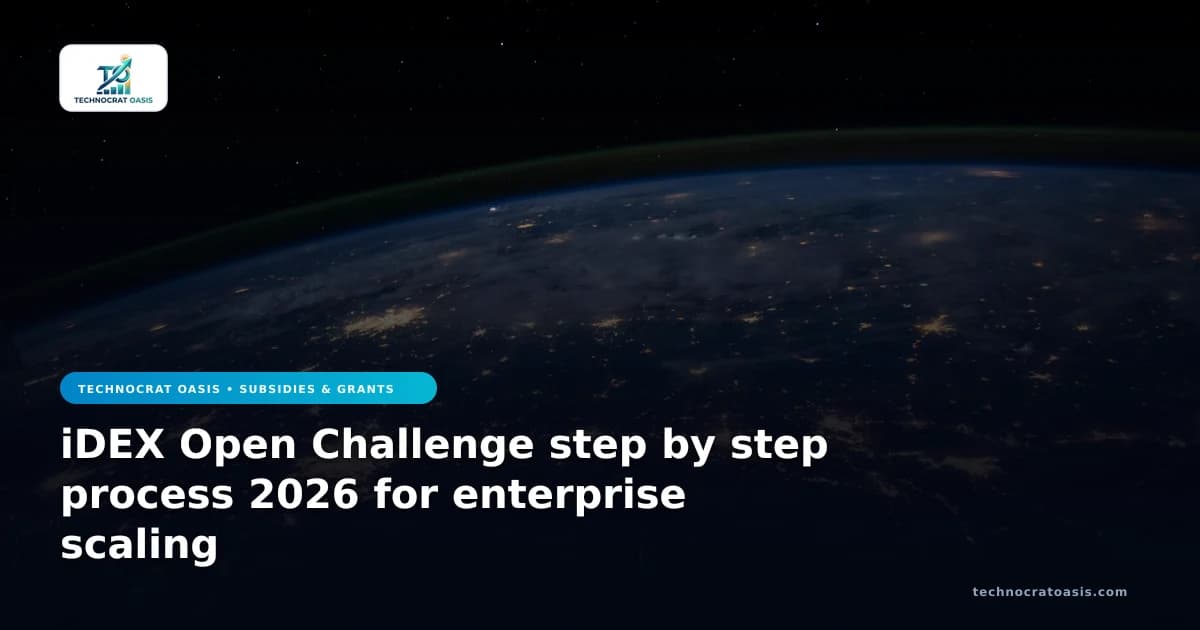iDEX Open Challenge step by step process 2026 for enterprise scaling