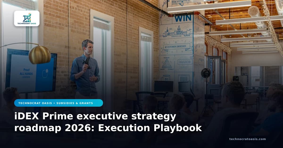 iDEX Prime executive strategy roadmap 2026: Execution Playbook