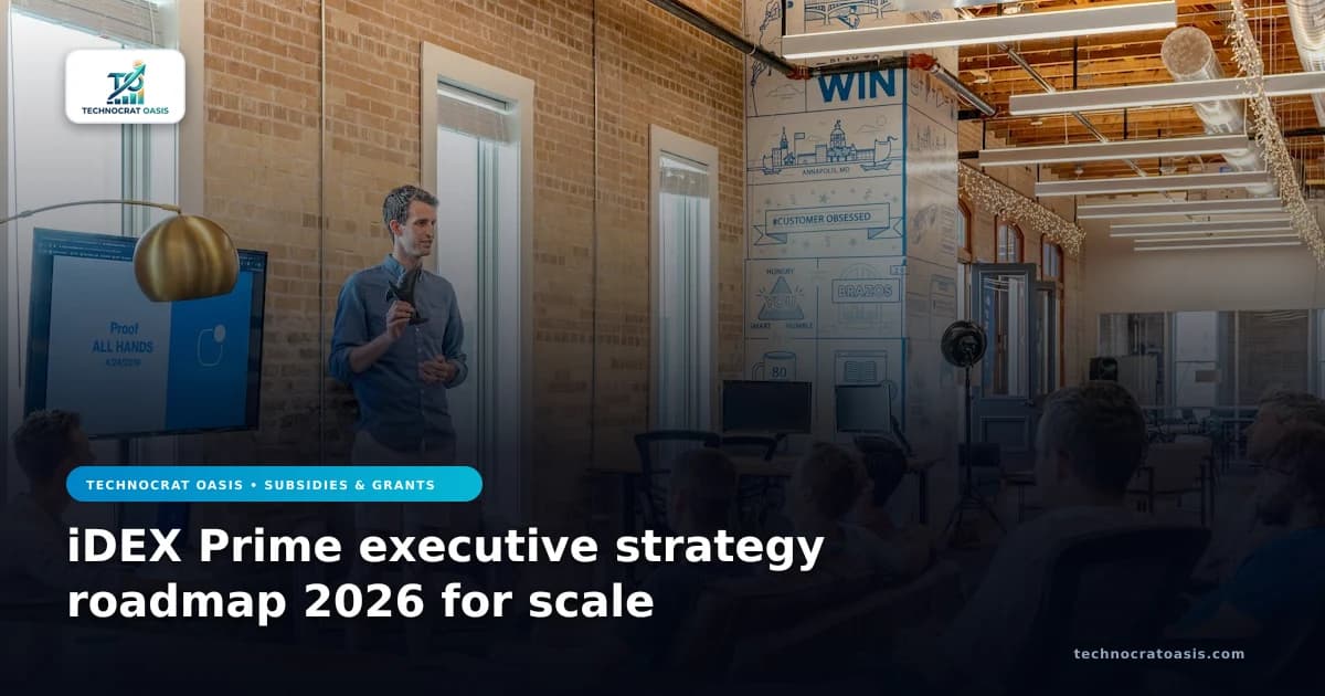 iDEX Prime executive strategy roadmap 2026 for scale