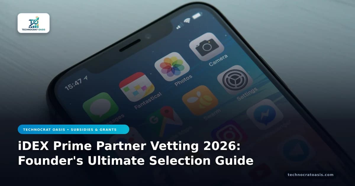 iDEX Prime Partner Vetting 2026: Founder's Ultimate Selection Guide