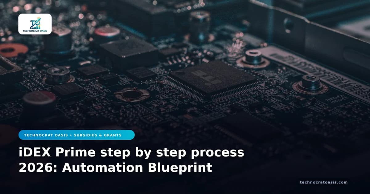 iDEX Prime step by step process 2026: Automation Blueprint