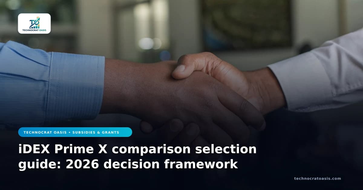 iDEX Prime X comparison selection guide: 2026 decision framework