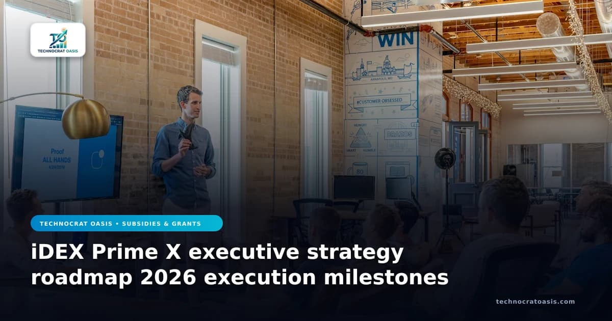 iDEX Prime X executive strategy roadmap 2026 execution milestones