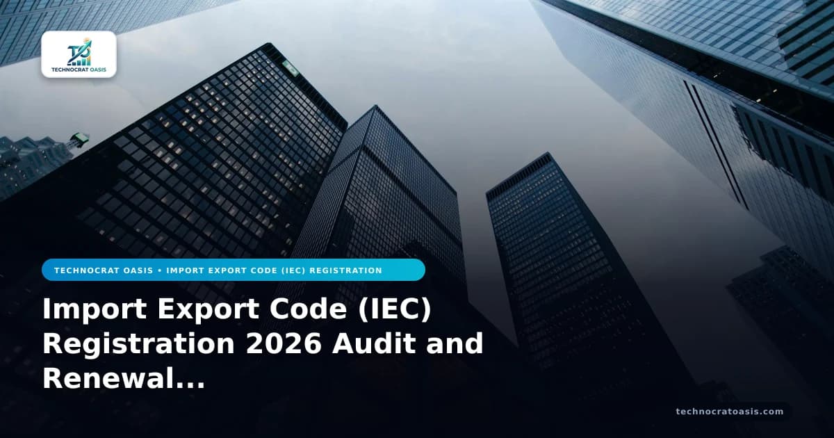 Import Export Code (IEC) Registration 2026 Audit and Renewal Tactics