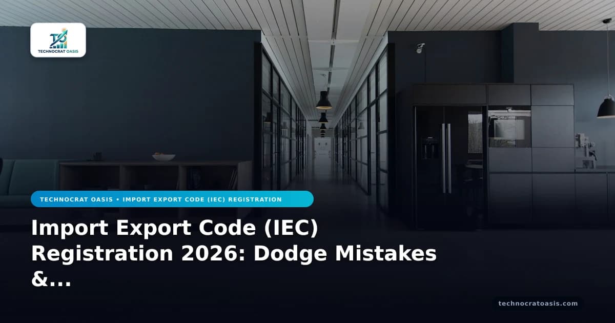 Import Export Code (IEC) Registration 2026: Dodge Mistakes & Risks