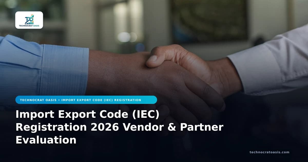 Import Export Code (IEC) Registration 2026 Vendor & Partner Evaluation