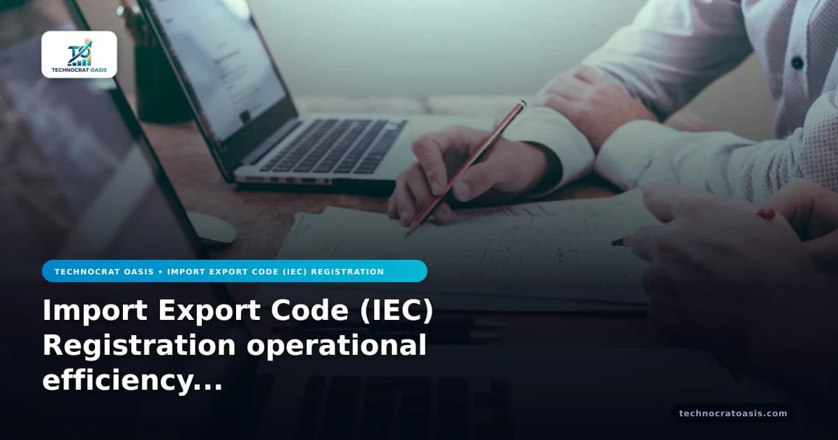 Import Export Code (IEC) Registration operational efficiency business value 2026