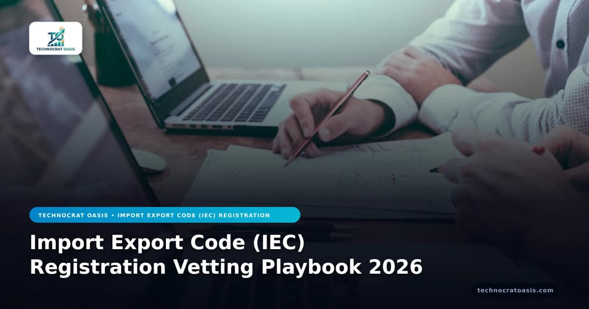 Import Export Code (IEC) Registration Vetting Playbook 2026