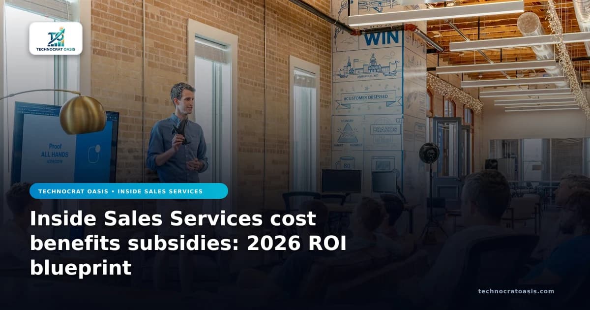 Inside Sales Services cost benefits subsidies: 2026 ROI blueprint
