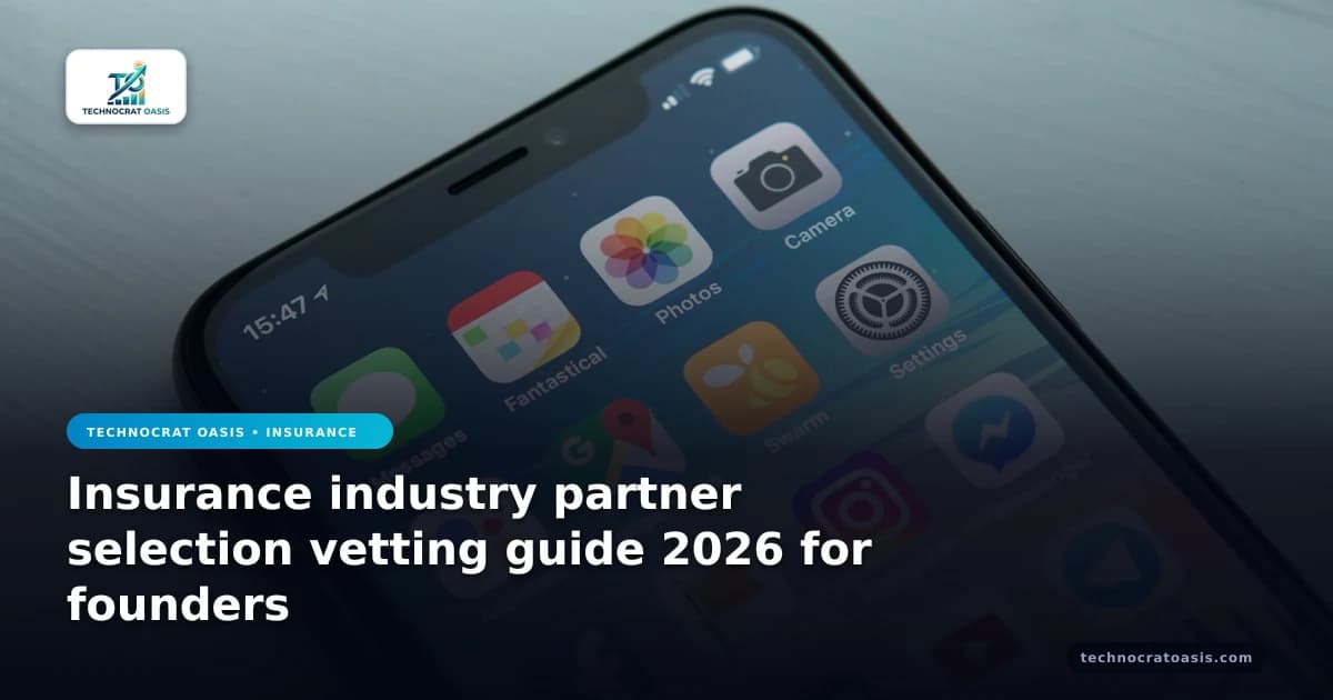 Insurance industry partner selection vetting guide 2026 for founders